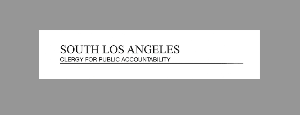 Letter To California Atty. Gen. Rob Bonta From South LA Clergy for Public Accountability