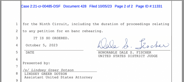 Witness LA: Deconstructing The Conviction Of Mark Ridley-Thomas: Part 6B – Judge Fischer Agrees To Bail